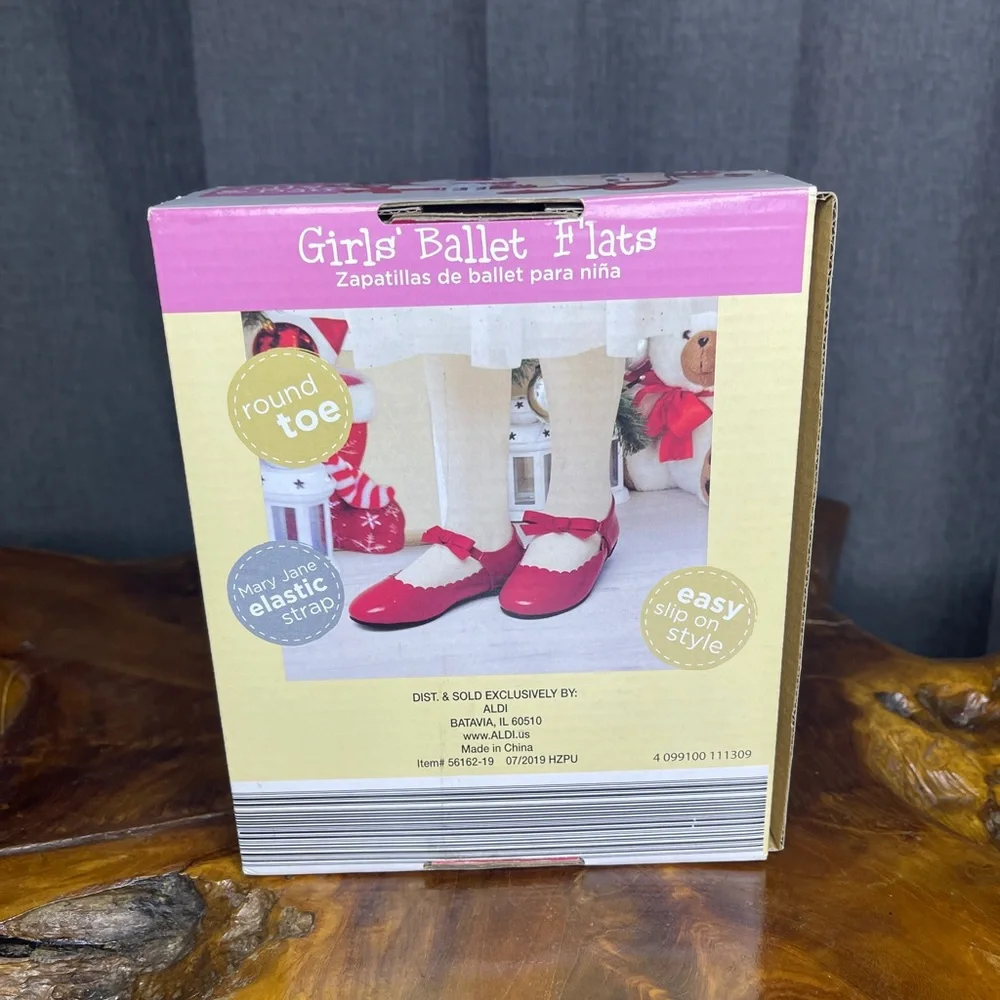 Lily & Dan, Girls Ballet Flats, Size 9/10, Red - Picture 7 of 7